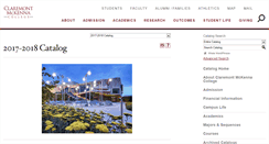 Desktop Screenshot of catalog.claremontmckenna.edu